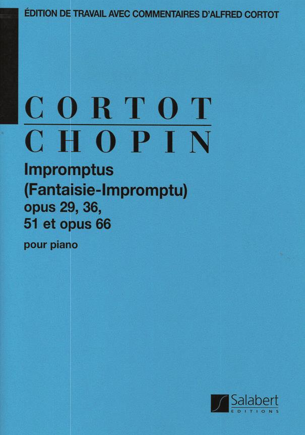 Four Impromptus - Edition De Travail Avec Commentaires D'Alfred Cortot - Partition - pro klavír